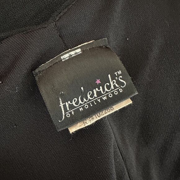 Vintage Fredricks Of Hollywood Black Floral Embroidered Dress 1X Plus - Picture 8 of 10